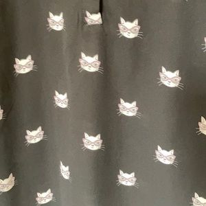 TORRID cat face blouse, sz 1/14-16